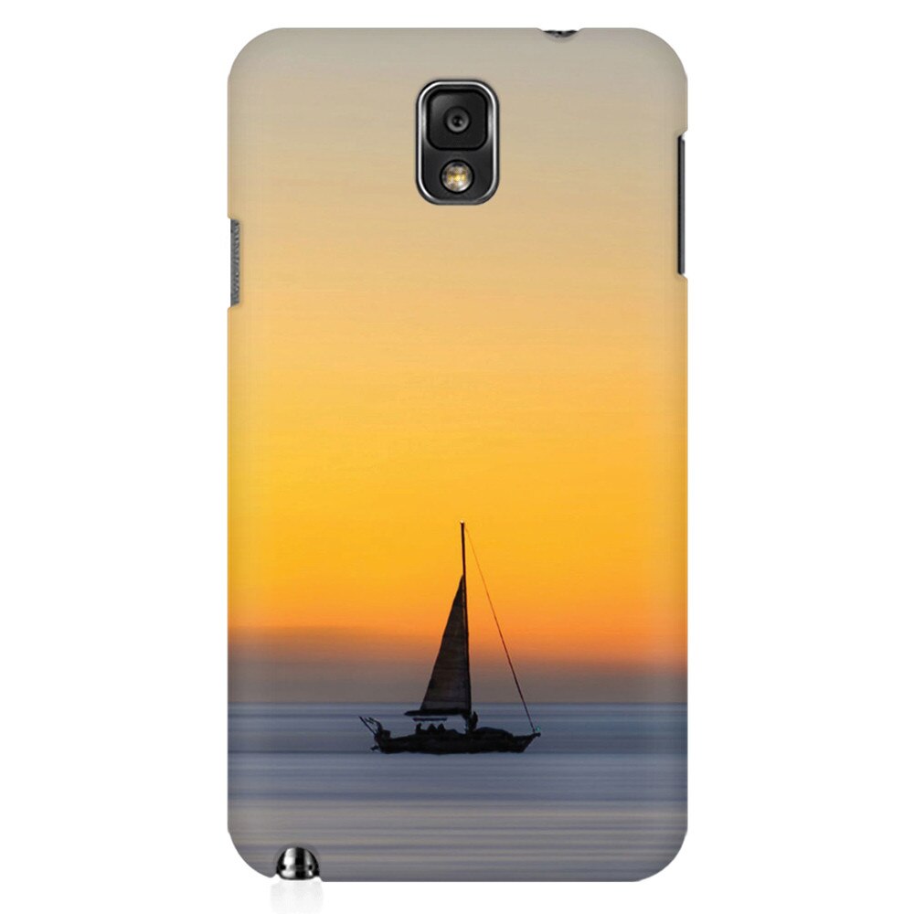 Husa silicon pentru Samsung Galaxy Note 3, Wind Sail Boat Ocean Sunset
