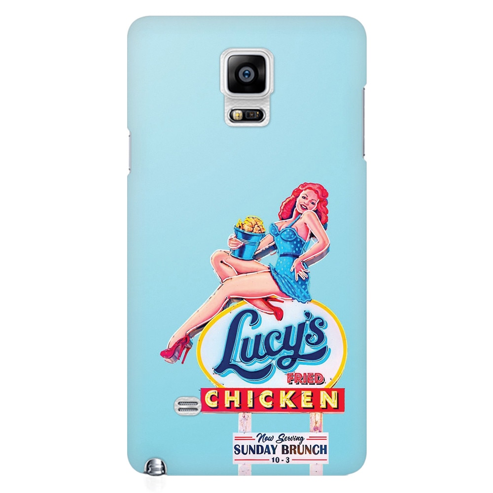 Husa silicon pentru Samsung Galaxy Note 4, American Vintage Restaurant Sign