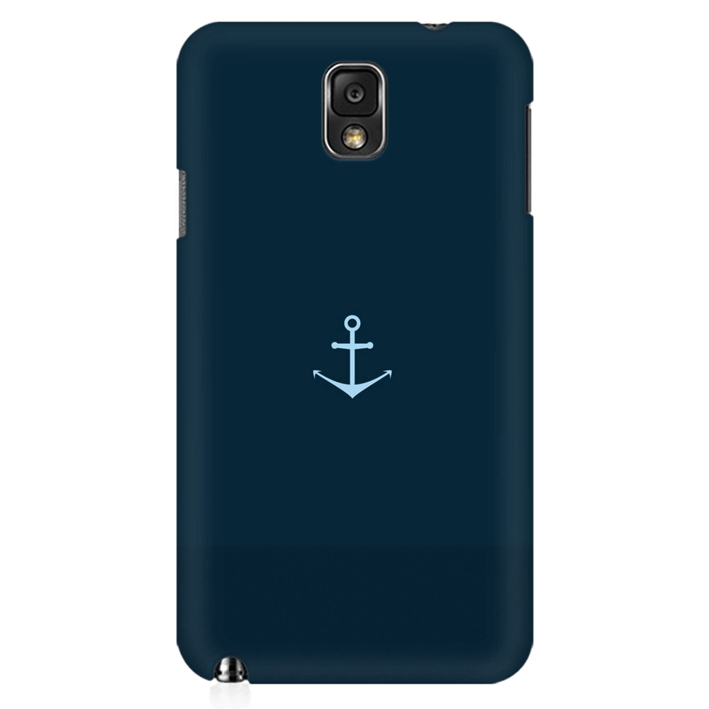 Husa silicon pentru Samsung Galaxy Note 3, Blue Navy Anchor Illustration Flat