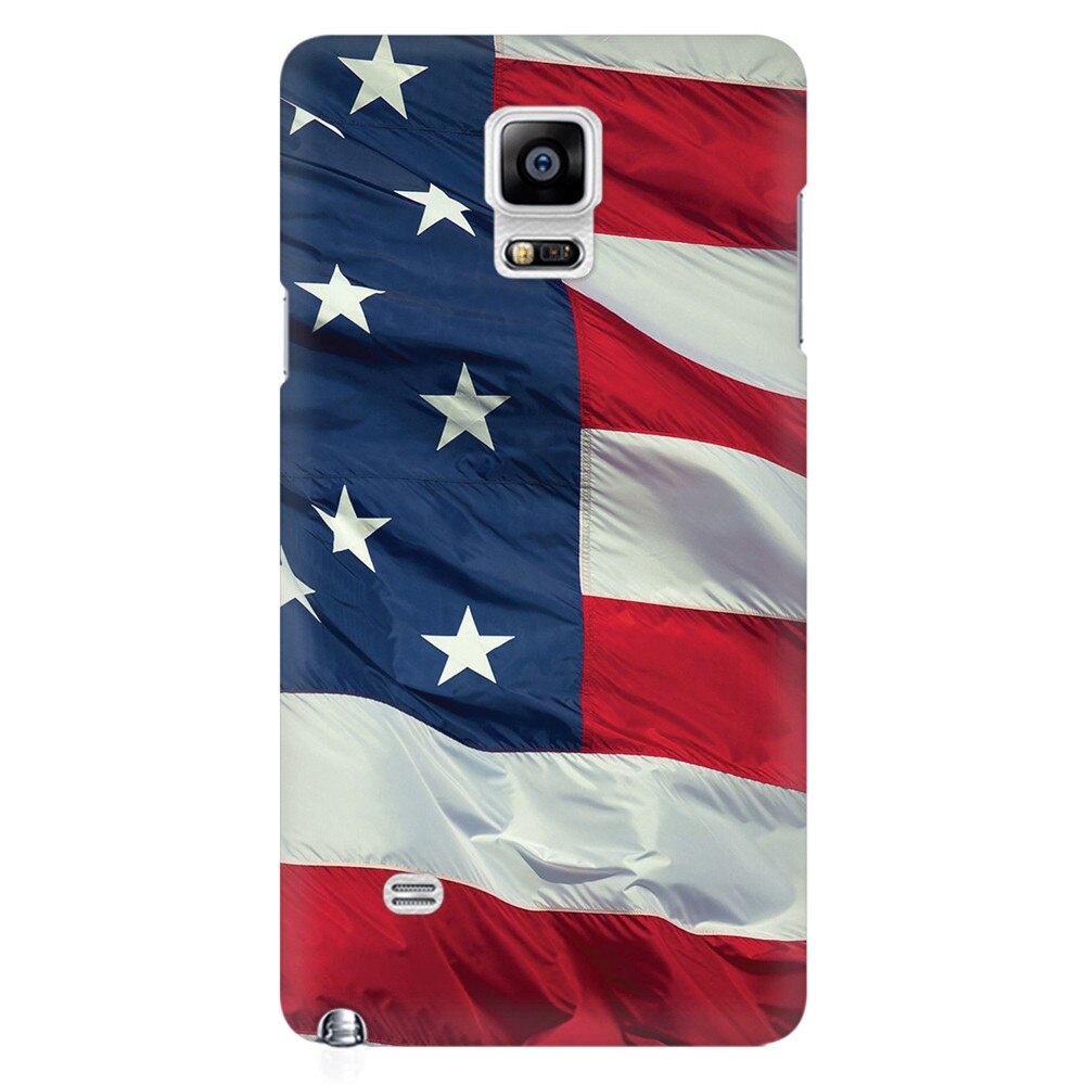 Husa silicon pentru Samsung Galaxy Note 4, American Flag Illustration