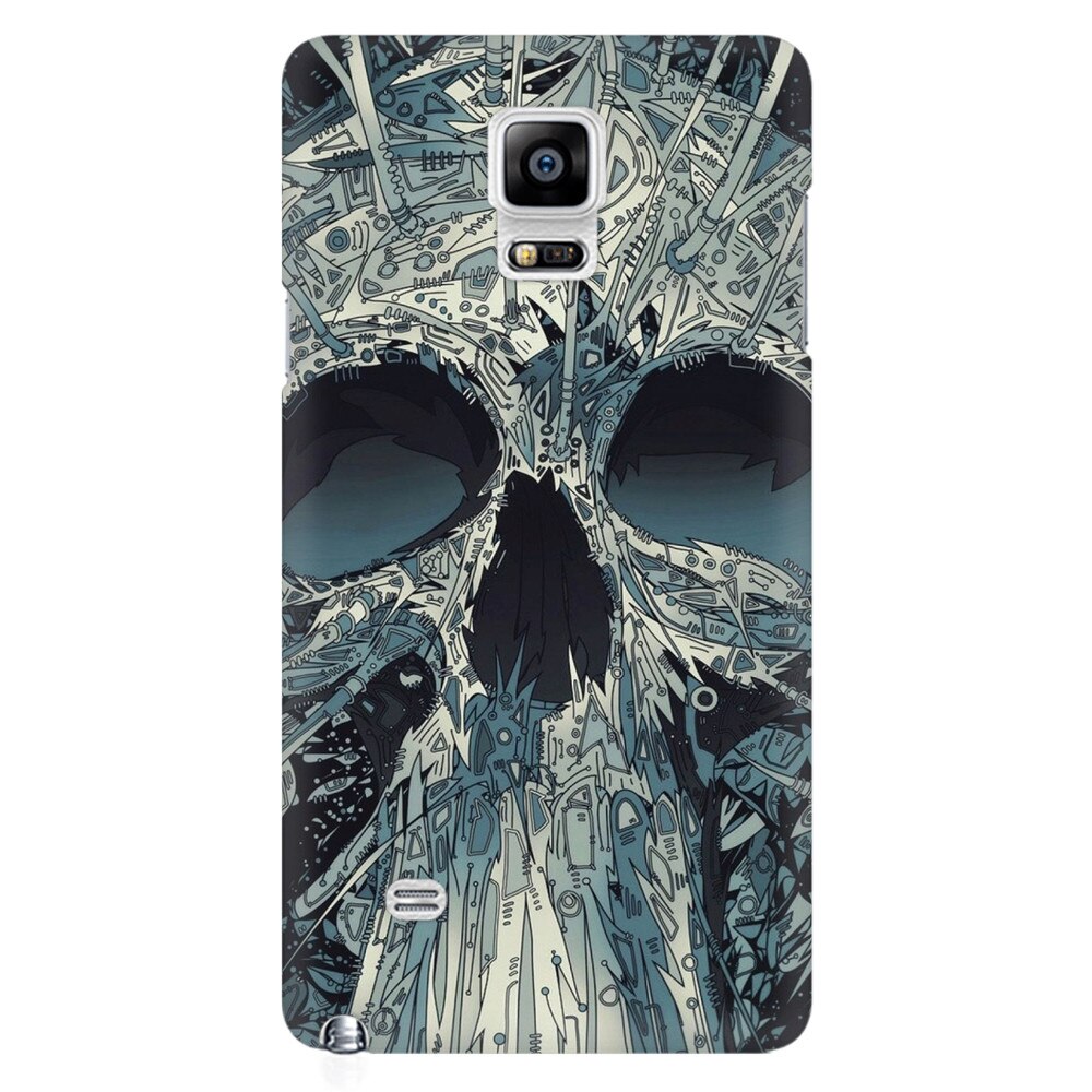Husa silicon pentru Samsung Galaxy Note 4, Abstract Skull Artwork Illustration