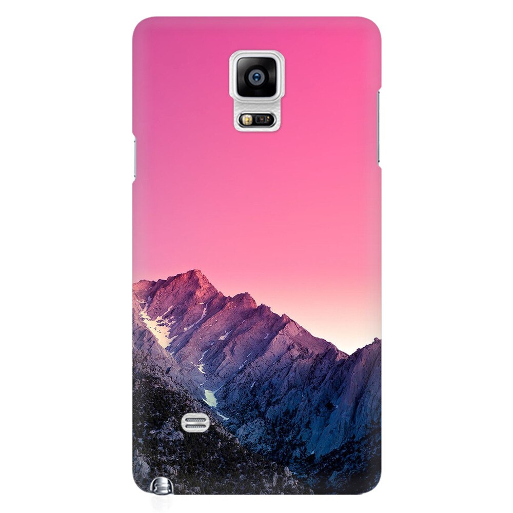 Husa silicon pentru Samsung Galaxy Note 4, Mountain Peak Pink Gradient Effect
