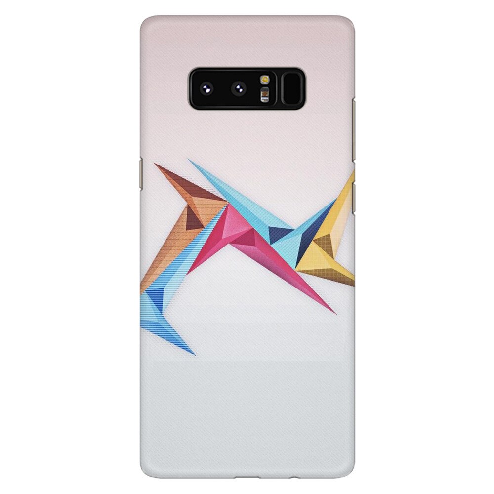 Husa silicon pentru Samsung Galaxy Note 8, Abstract Minimalistic Colors Triangles