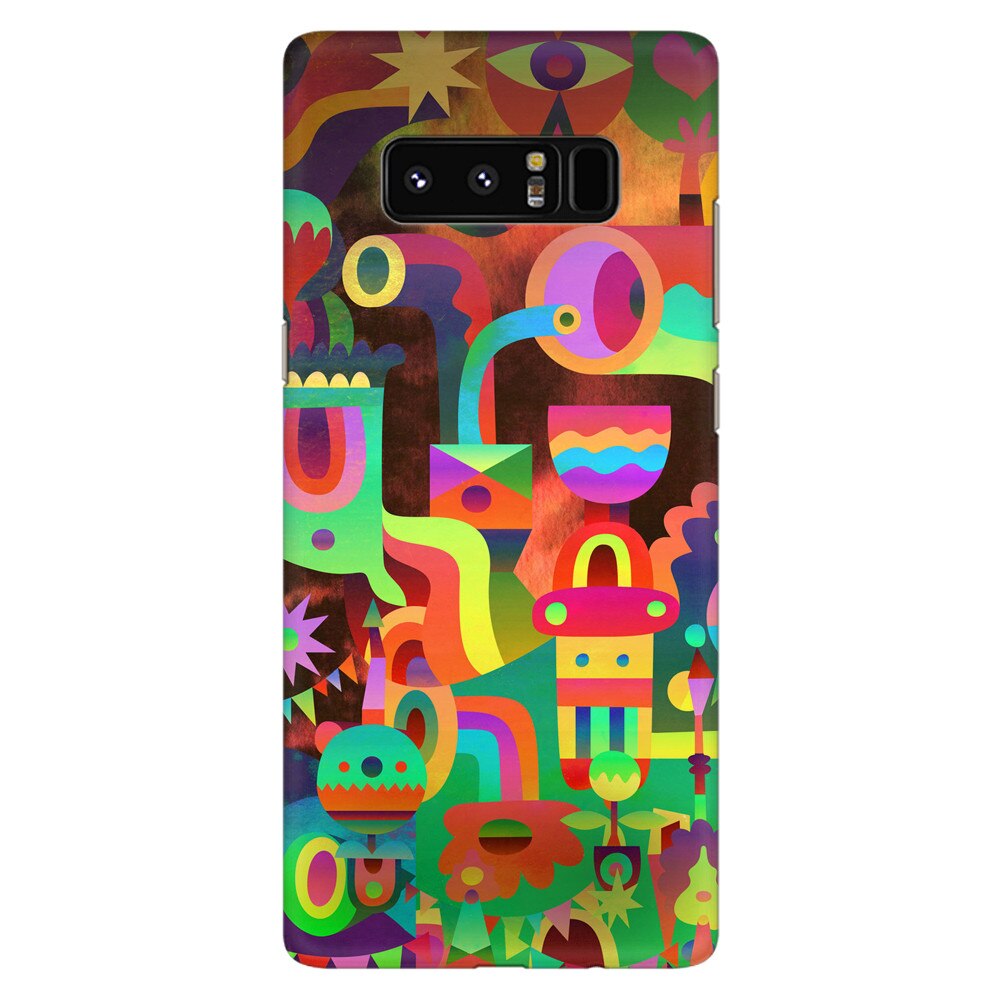 Husa silicon pentru Samsung Galaxy Note 8, Abstract Colorful Shapes