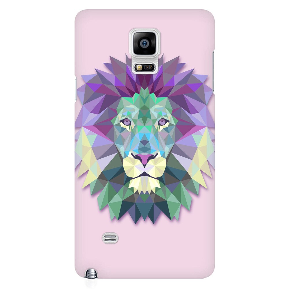 Husa silicon pentru Samsung Galaxy Note 4, Polygon Lion