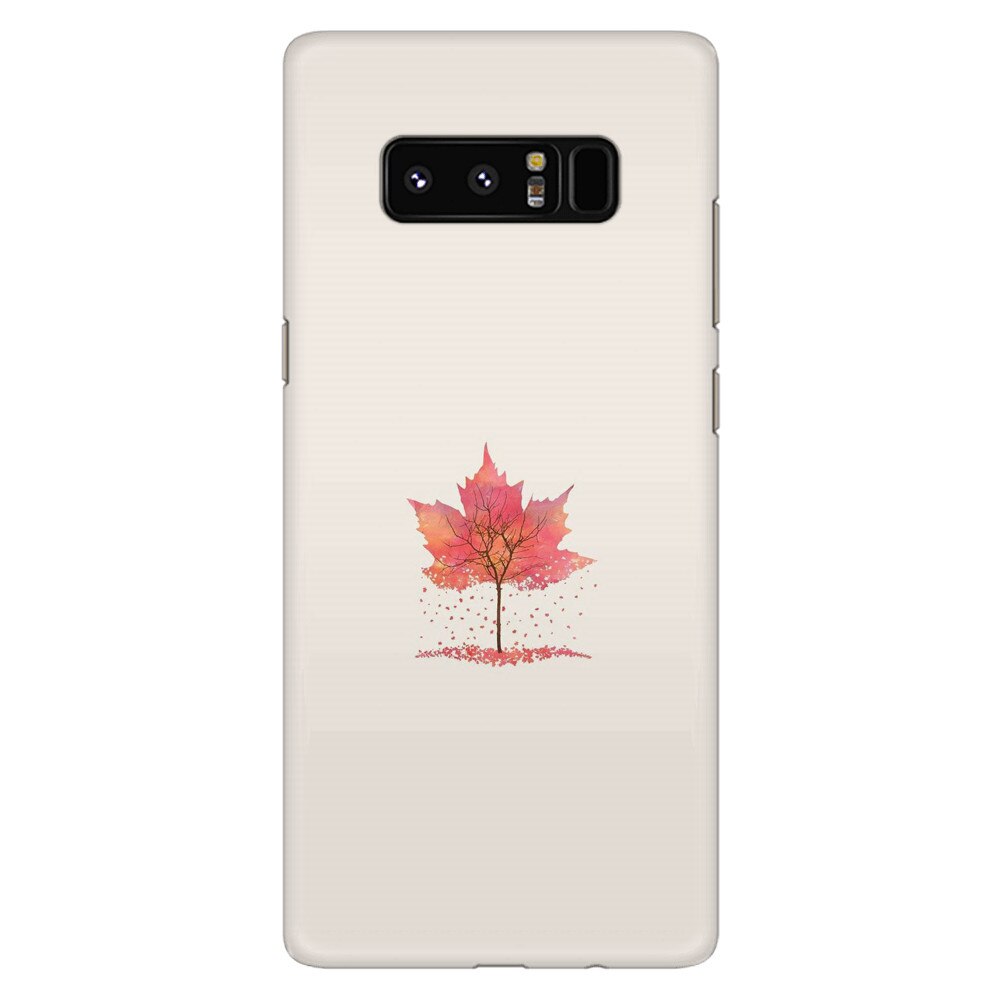 Husa silicon pentru Samsung Galaxy Note 8, Autumn Tree Leaf Shape Illustration
