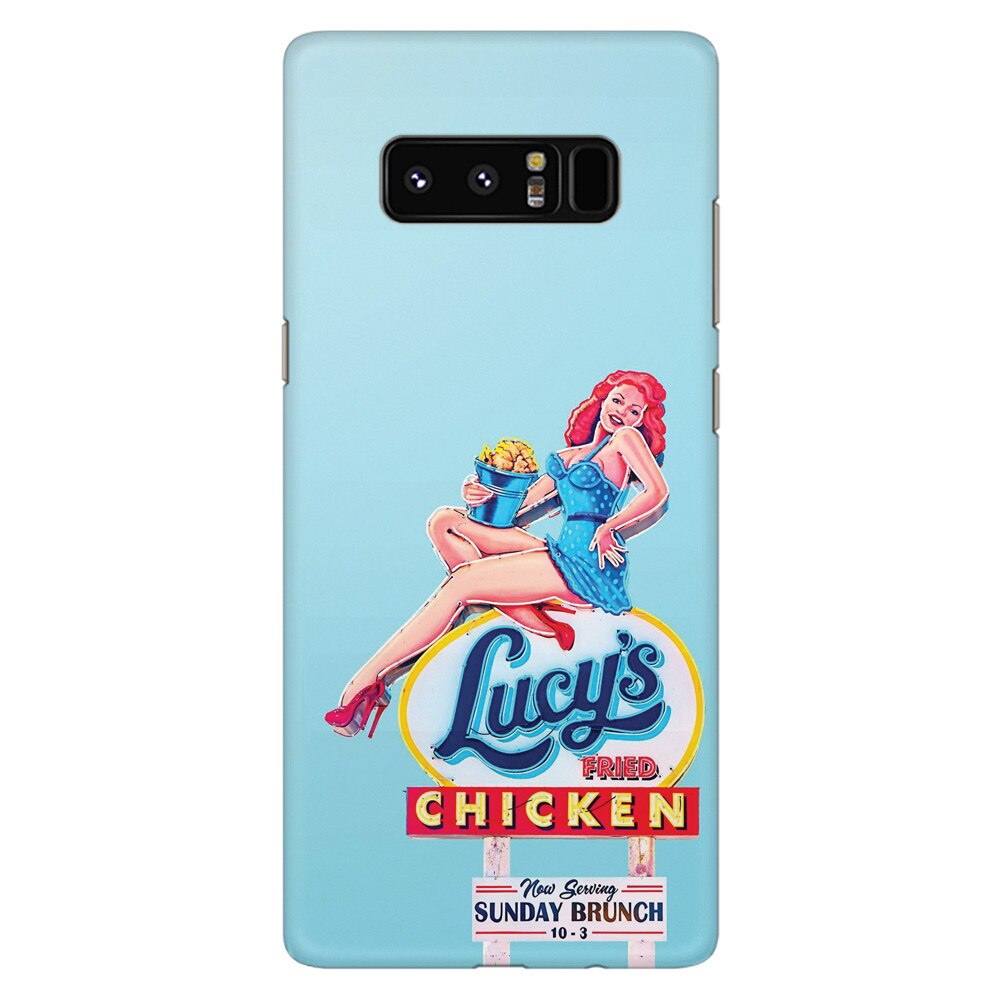 Husa silicon pentru Samsung Galaxy Note 8, American Vintage Restaurant Sign