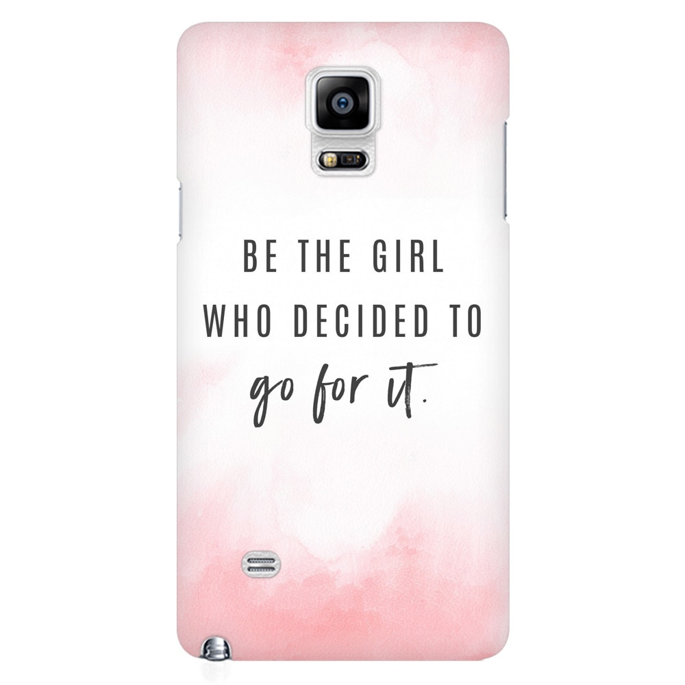 Husa silicon pentru Samsung Galaxy Note 4, Quotes Pink