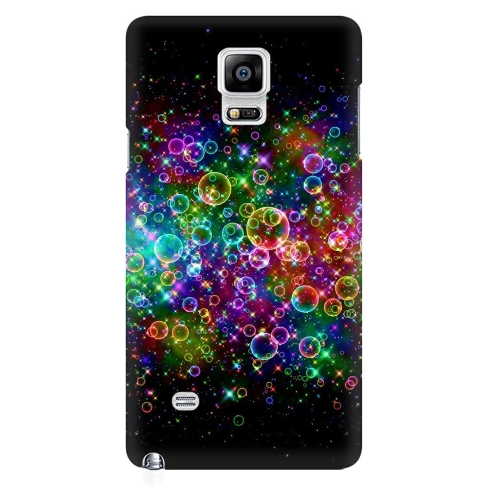 Husa silicon pentru Samsung Galaxy Note 4, Rainbow Colored Soap Bubbles