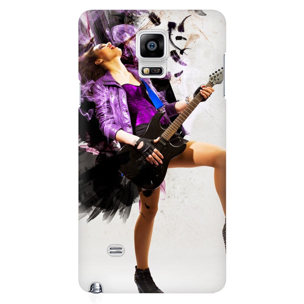 Husa silicon pentru Samsung Galaxy Note 4, Rock Music Girl