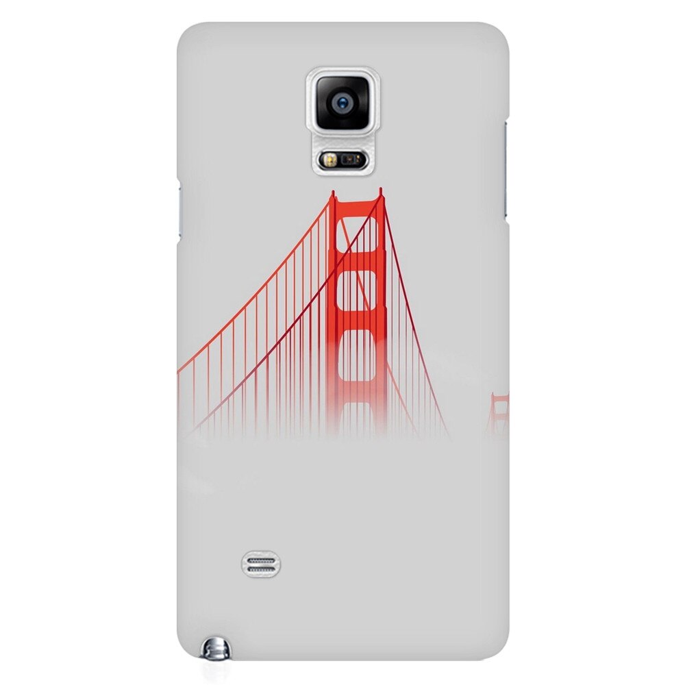 Husa silicon pentru Samsung Galaxy Note 4, Red Bridge In Clouds