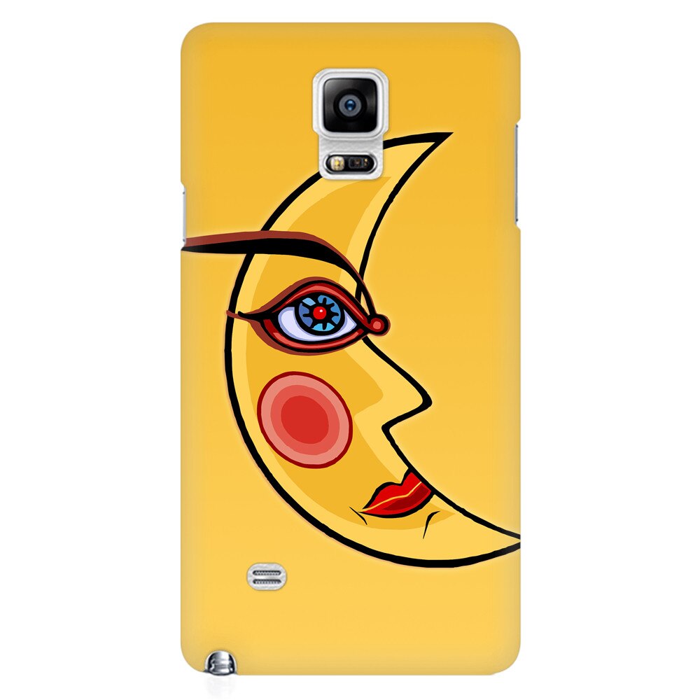 Husa silicon pentru Samsung Galaxy Note 4, Yellow Moon