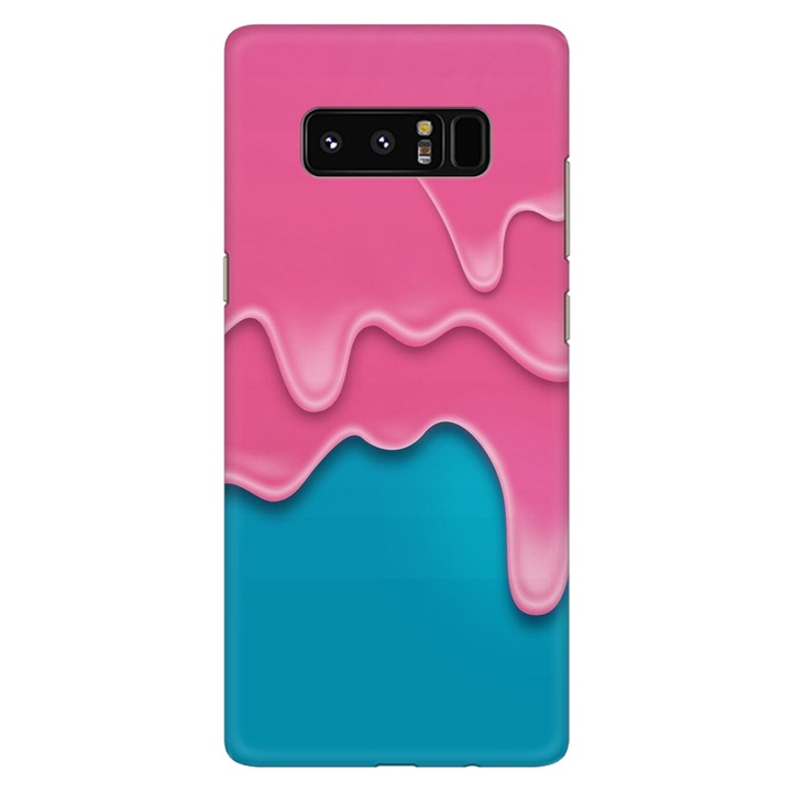 Husa silicon pentru Samsung Galaxy Note 8, Pink Liquid Dripping