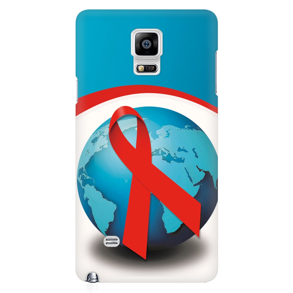 Husa silicon pentru Samsung Galaxy Note 4, World Aids Day