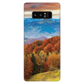 Husa silicon pentru Samsung Galaxy Note 8, Autumn Mountain Fall Rusty Forest Colours Husa silicon pentru Samsung Galaxy Note 8, Autumn Mountain Fall Rusty Forest Colours