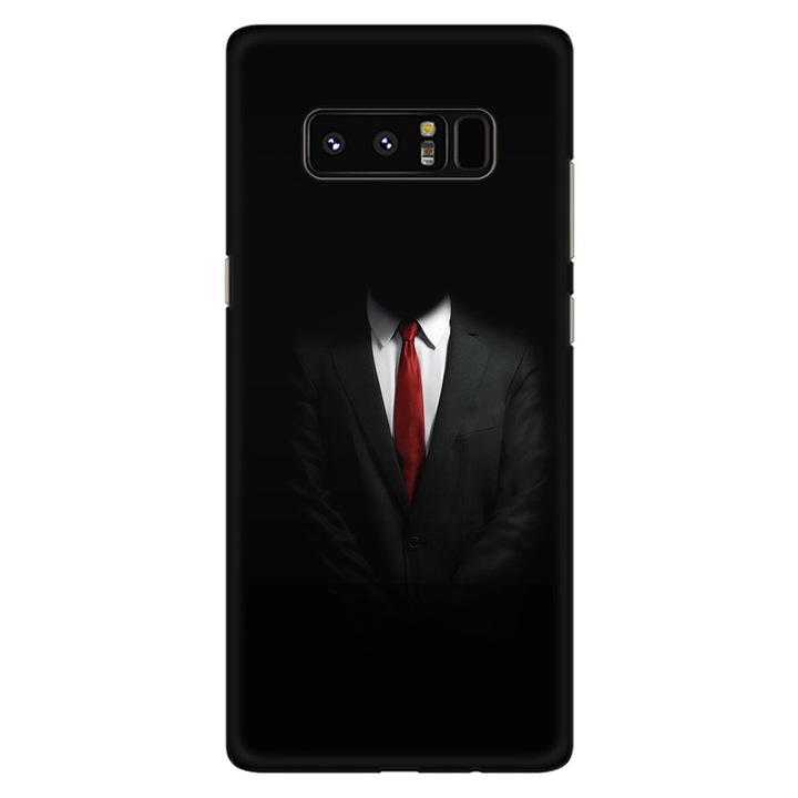 Husa silicon pentru Samsung Galaxy Note 8, Mystery Man In Suit