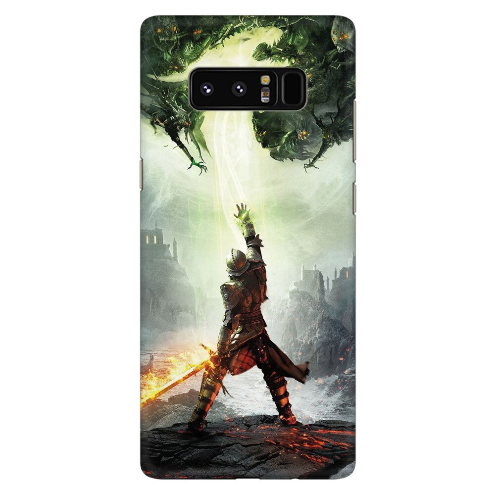 Husa silicon pentru Samsung Galaxy Note 8, Green Dragon