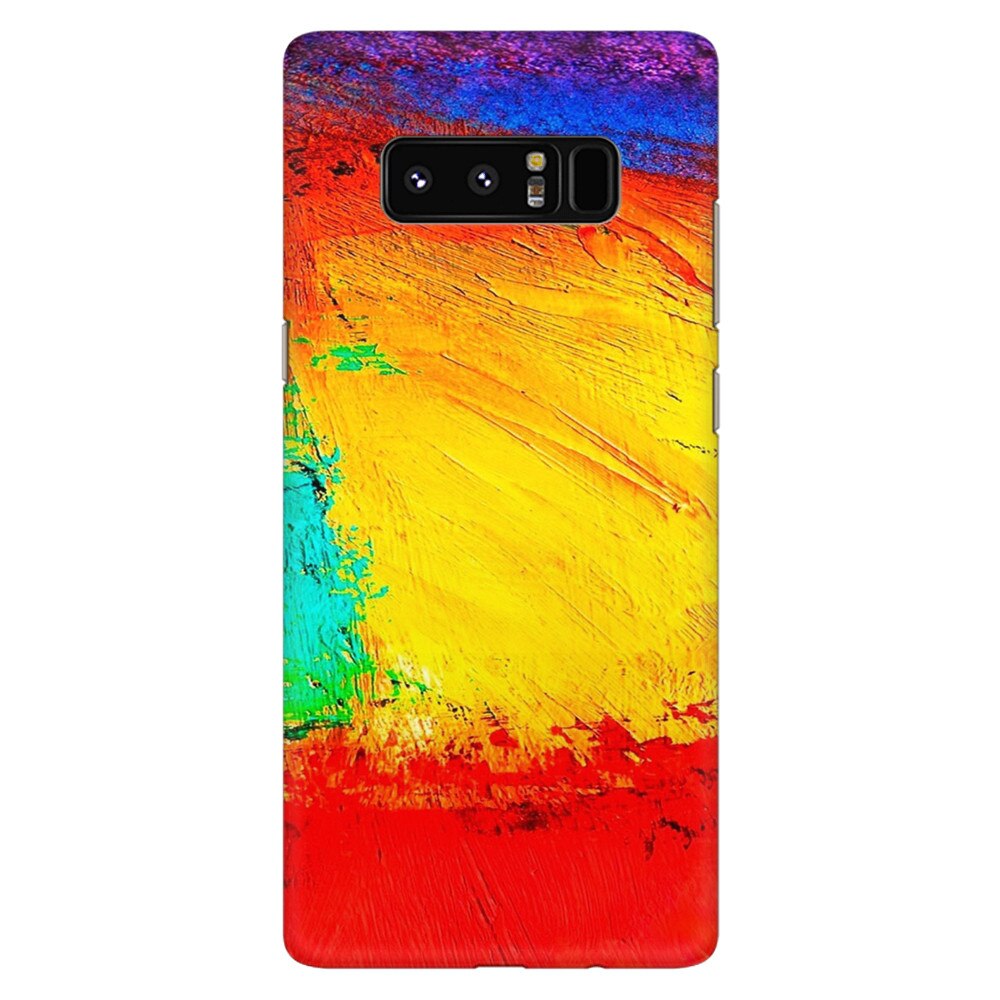 Husa silicon pentru Samsung Galaxy Note 8, Colorful Dry Paint Strokes Texture
