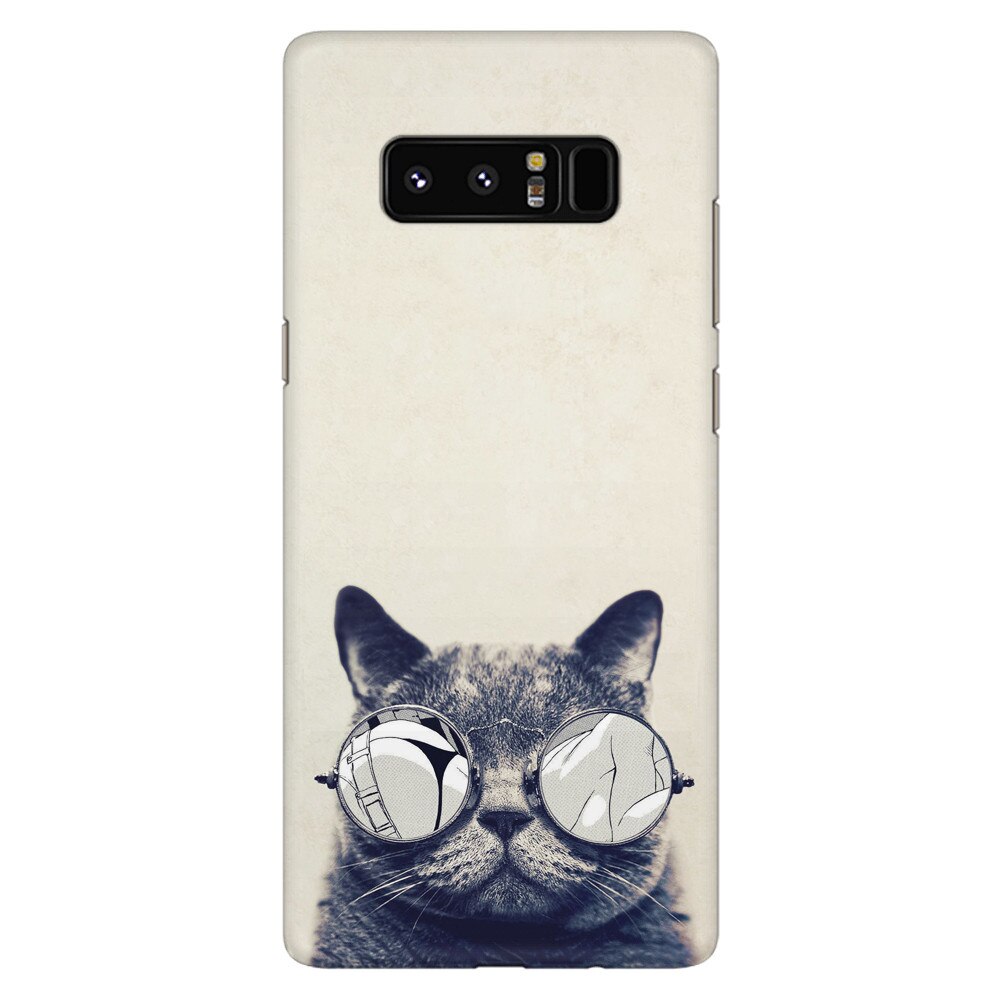 Husa silicon pentru Samsung Galaxy Note 8, Cool Cat Glasses