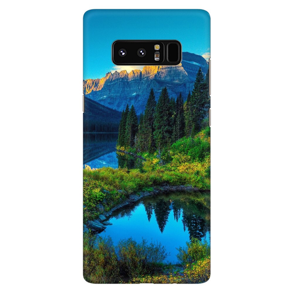 Husa silicon pentru Samsung Galaxy Note 8, HDR Mountains Lake