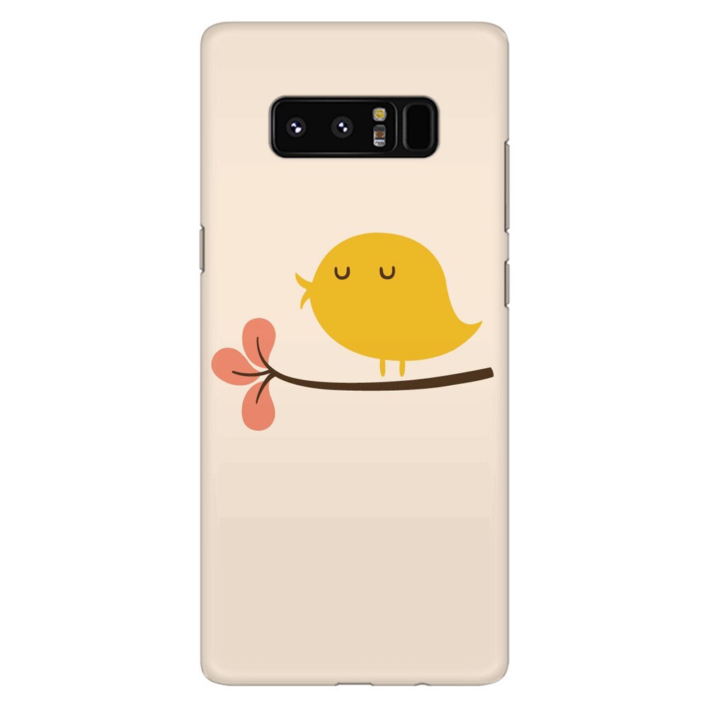 Husa silicon pentru Samsung Galaxy Note 8, Flat Minimal Cute Bird Illustration
