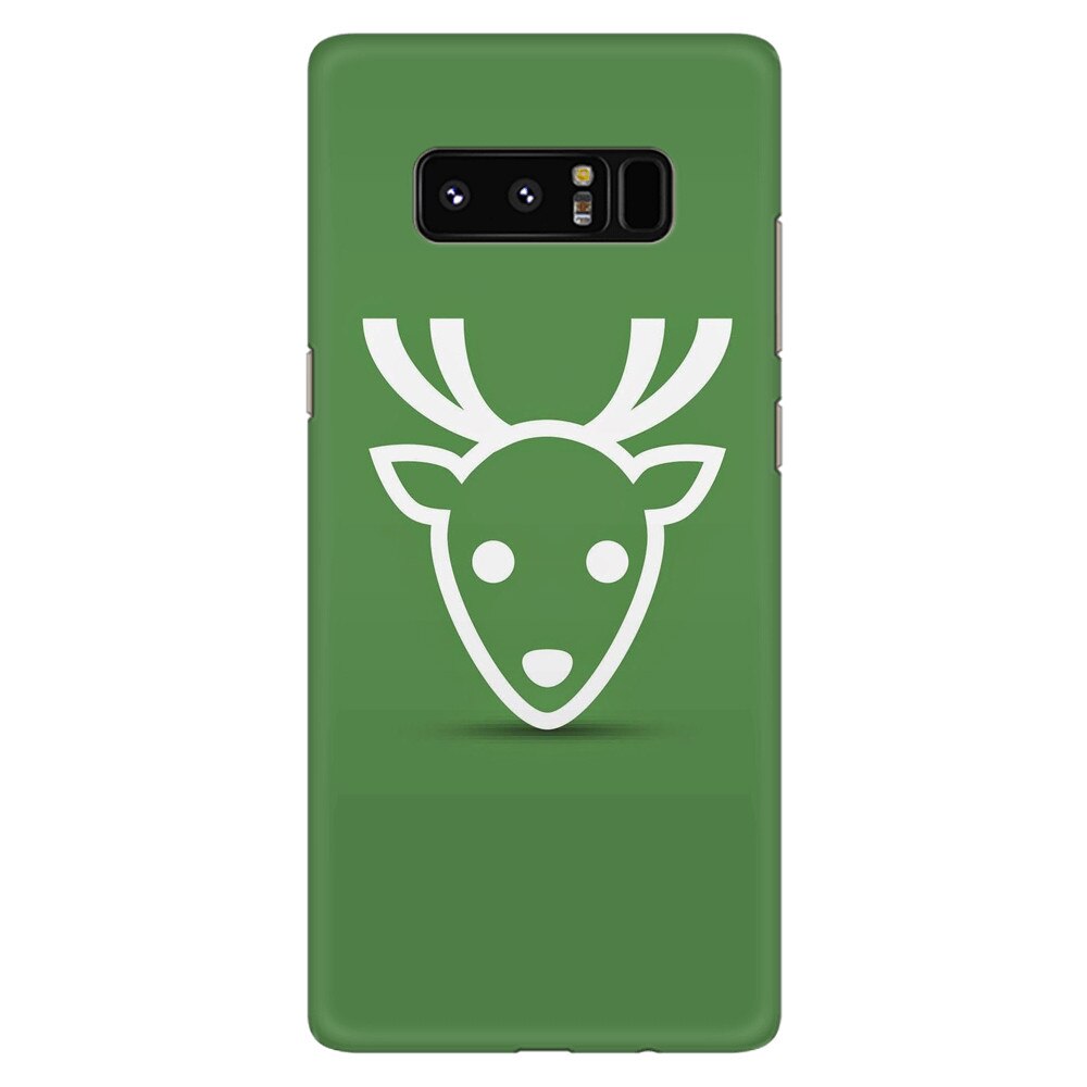 Husa silicon pentru Samsung Galaxy Note 8, Minimal Reindeer Illustration Green