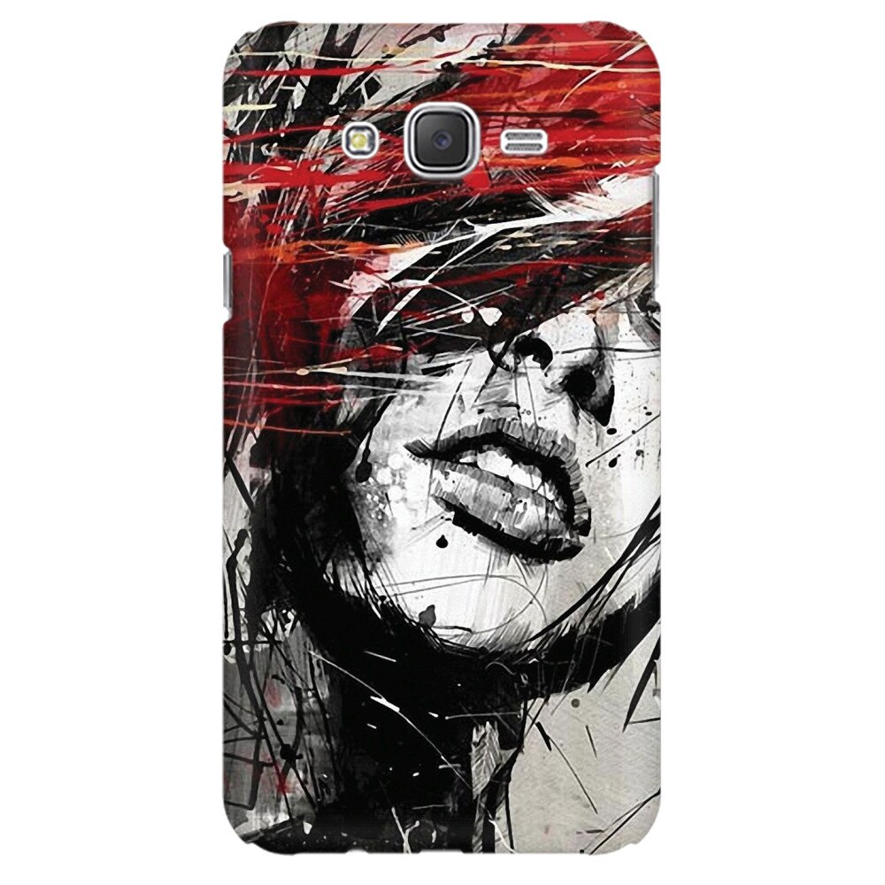 Husa silicon pentru Samsung Galaxy J1 2016, Byroglyphics Woman Drawing
