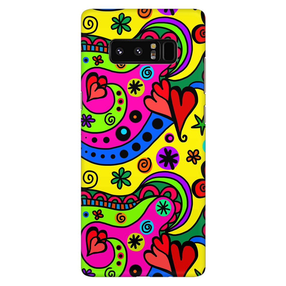 Husa silicon pentru Samsung Galaxy Note 8, Heart Color