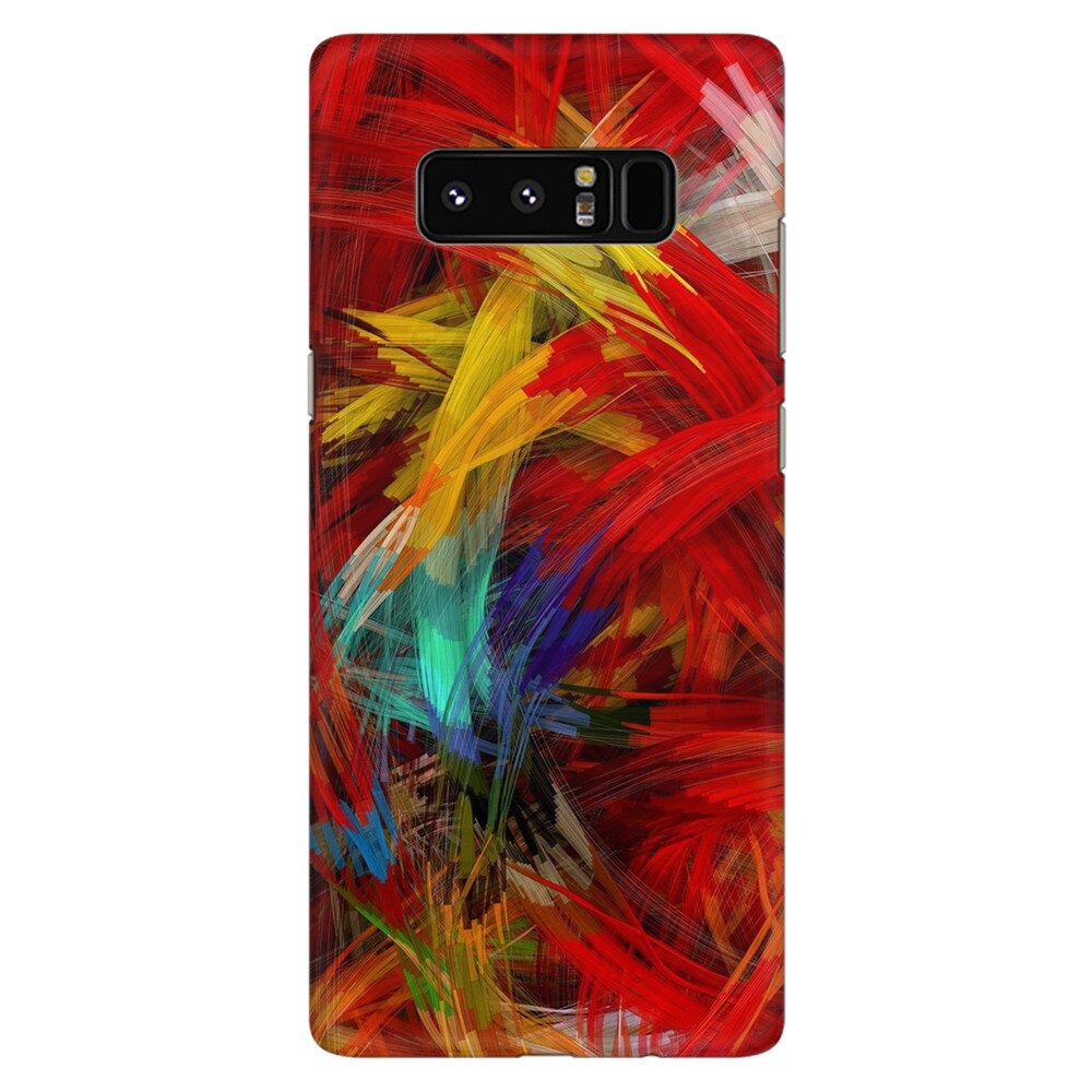 Husa silicon pentru Samsung Galaxy Note 8, Colorful Digital Painting Strokes