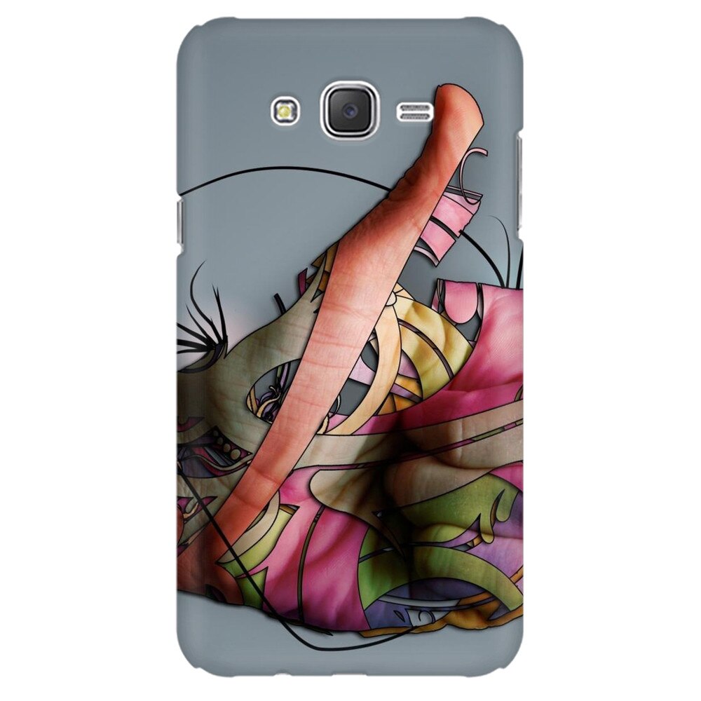 Husa silicon pentru Samsung Galaxy J1 Ace, Abstract Minimalistic Hands