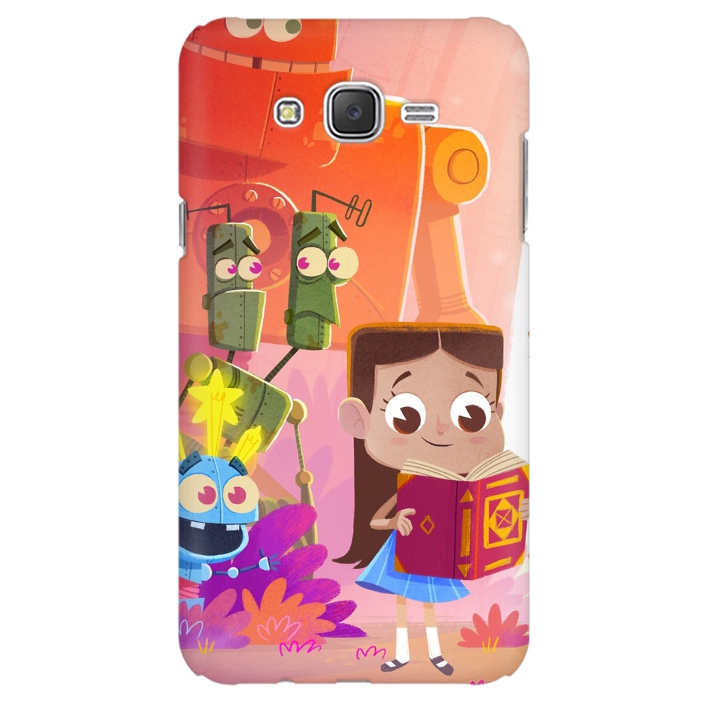Husa silicon pentru Samsung Galaxy J1 2016, Children Kids Robots Illustration Colorful K