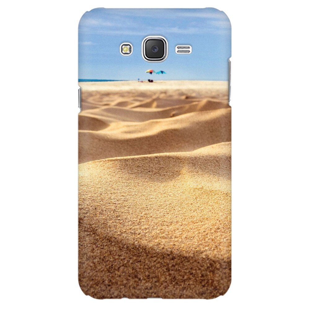 Husa silicon pentru Samsung Galaxy J1 2016, Beach Sand Closeup Holiday
