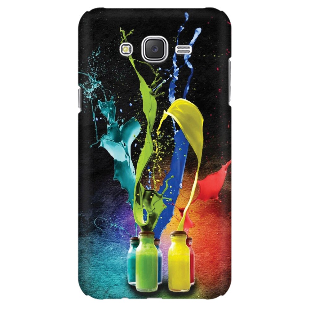 Husa silicon pentru Samsung Galaxy J1 Ace, Abstract Color Bottles Splash