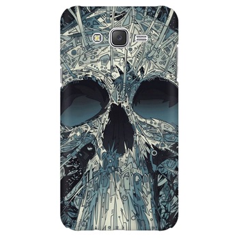 Husa silicon pentru Samsung Galaxy J1, Abstract Skull Artwork Illustration Husa silicon pentru Samsung Galaxy J1, Abstract Skull Artwork Illustration
