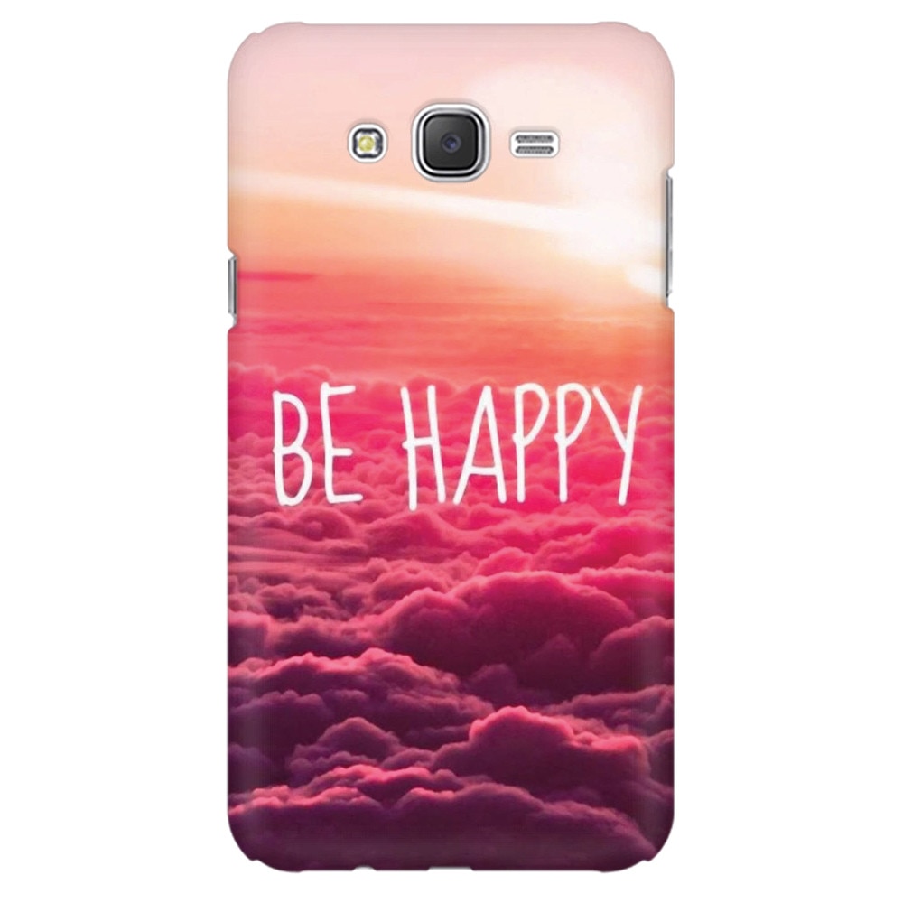 Husa silicon pentru Samsung Galaxy J1 2016, Be Happy Puffy Clouds