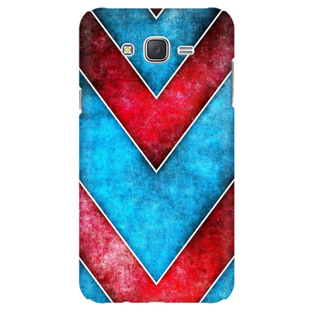 Husa silicon pentru Samsung Galaxy J1 2016, Blue And Red Abstract