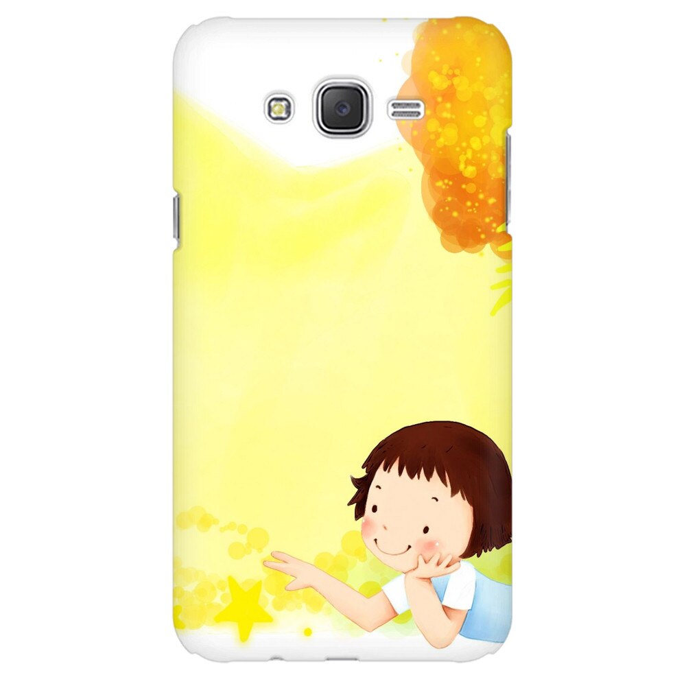 Husa silicon pentru Samsung Galaxy J1 Ace, Child Autumn Paint Hd