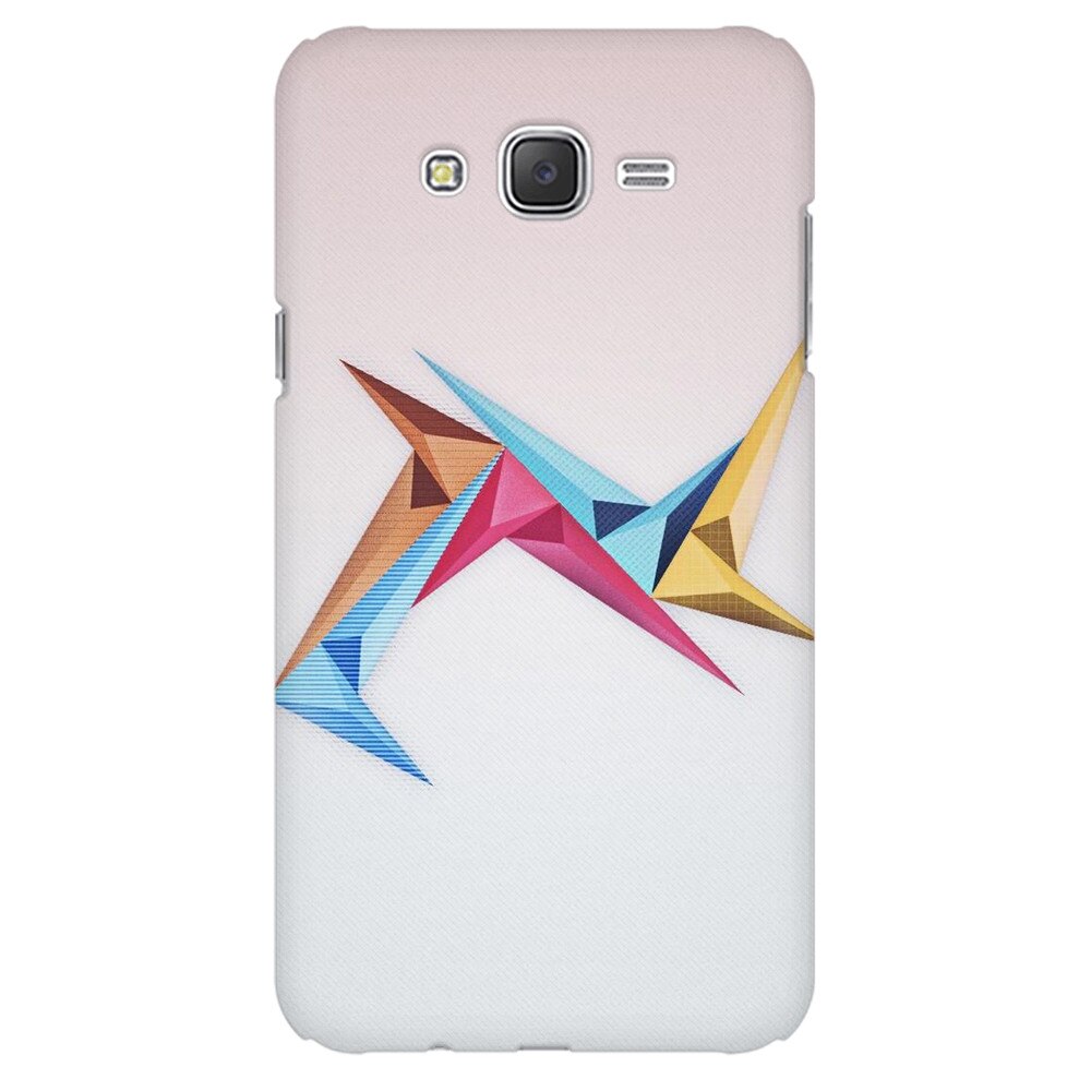 Husa silicon pentru Samsung Galaxy J1 2016, Abstract Minimalistic Colors Triangles