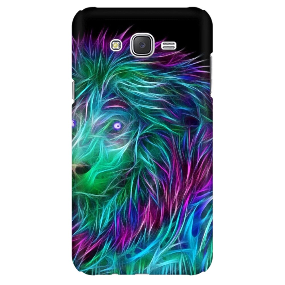 Husa silicon pentru Samsung Galaxy J1 Ace, Abstract Lion 002