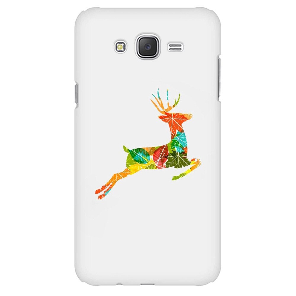 Husa silicon pentru Samsung Galaxy J1, Colorful Reindeer Jump Illustration
