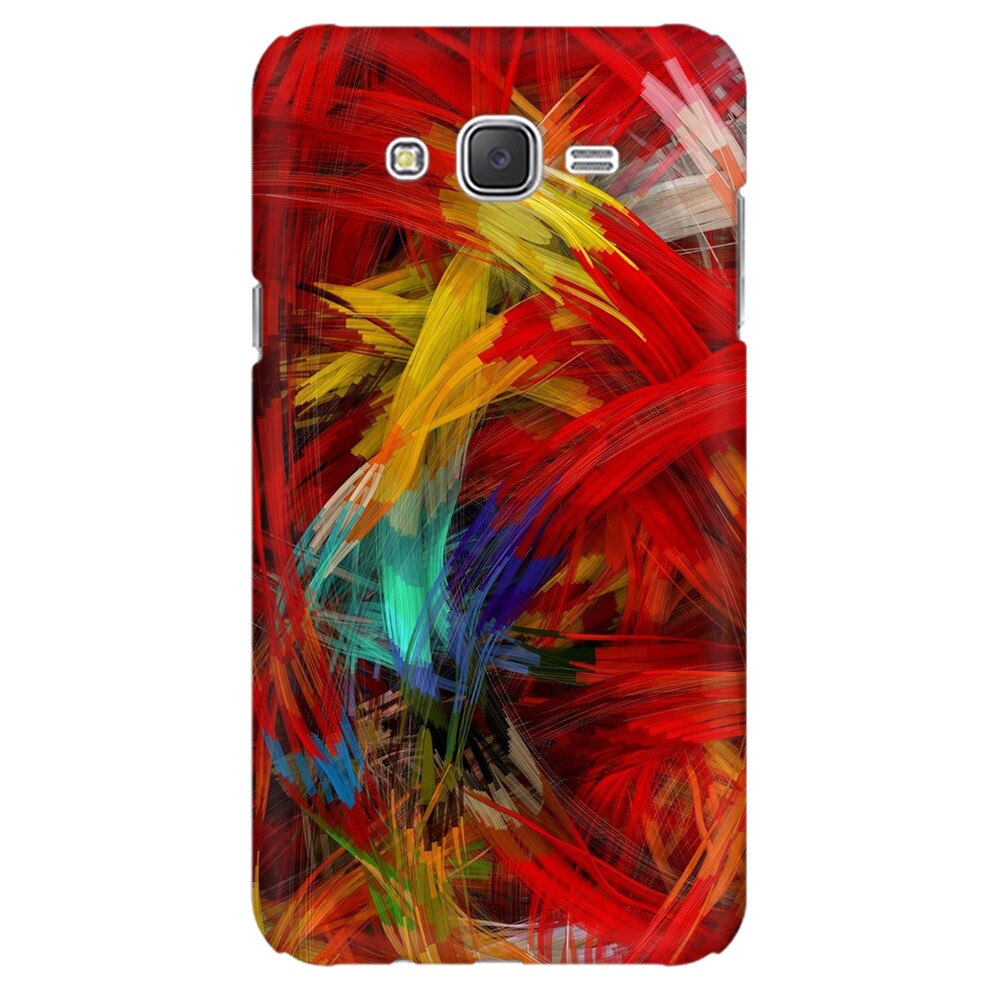 Husa silicon pentru Samsung Galaxy J1 2016, Colorful Digital Painting Strokes