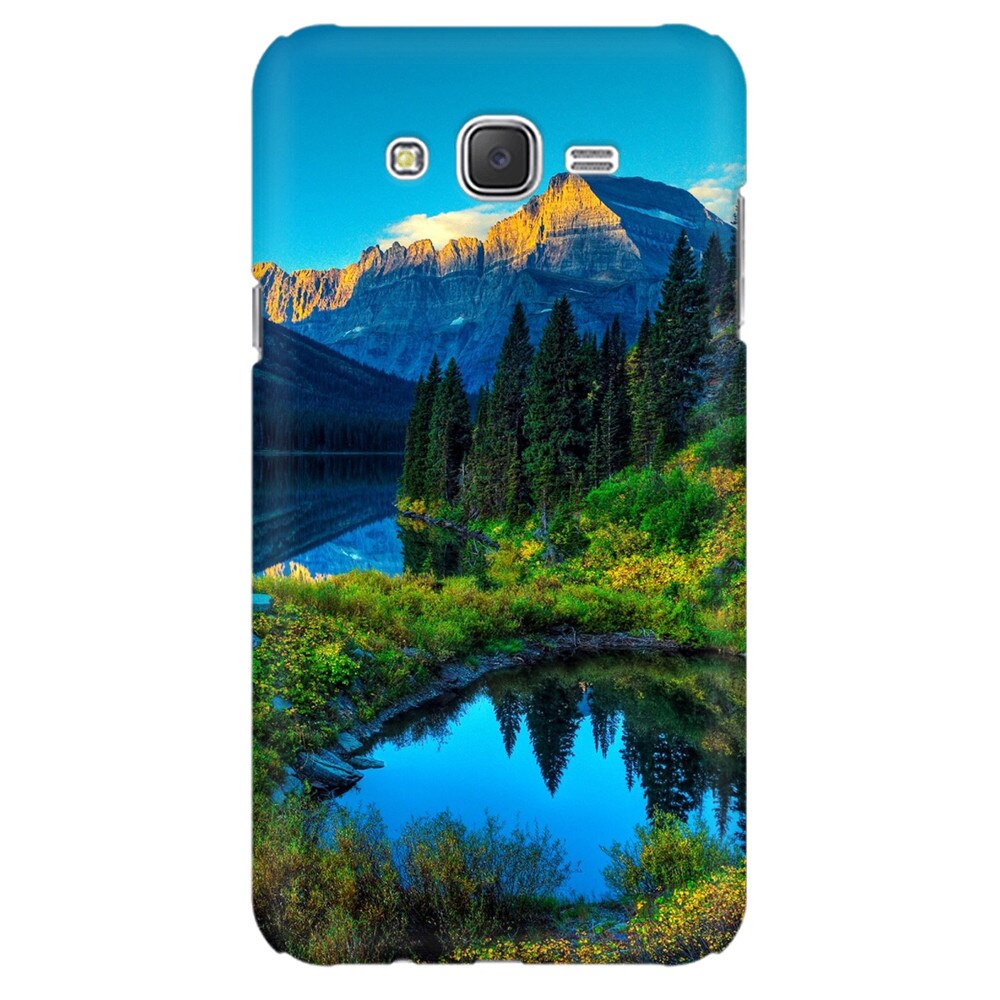 Husa silicon pentru Samsung Galaxy J1 2016, HDR Mountains Lake