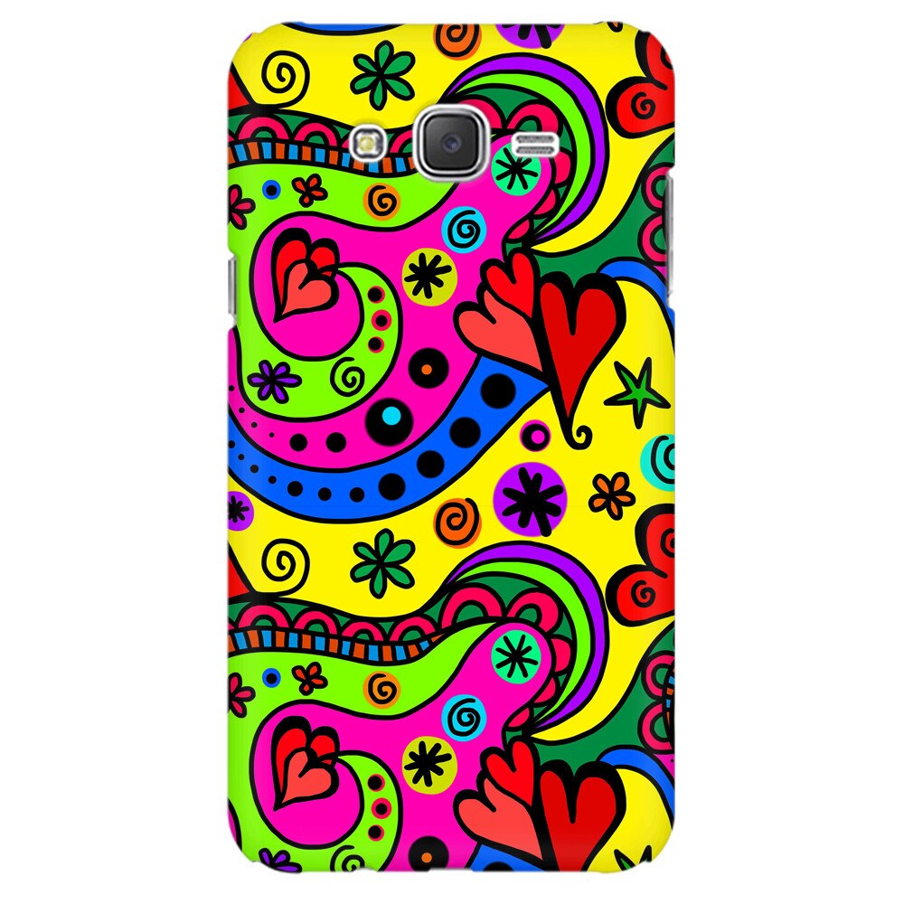Husa silicon pentru Samsung Galaxy J1 2016, Heart Color