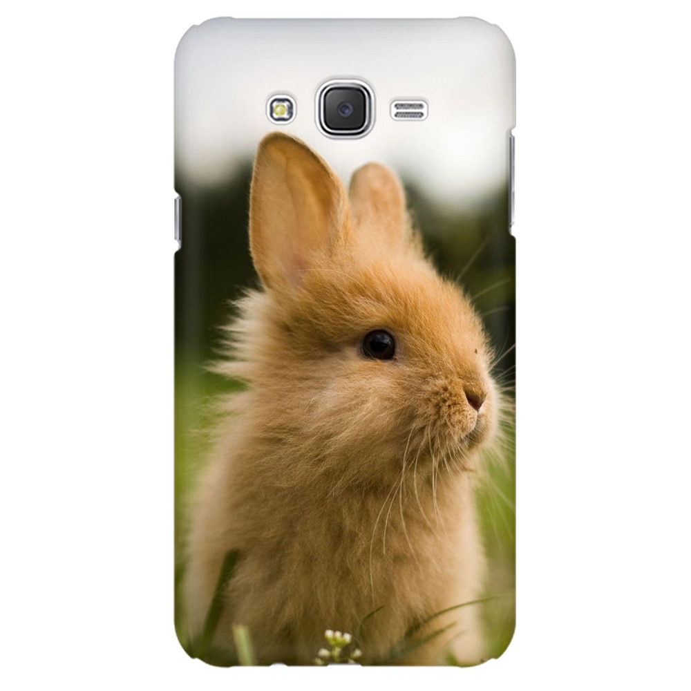 Husa silicon pentru Samsung Galaxy J1 Ace, Cute Rabbit In Grass