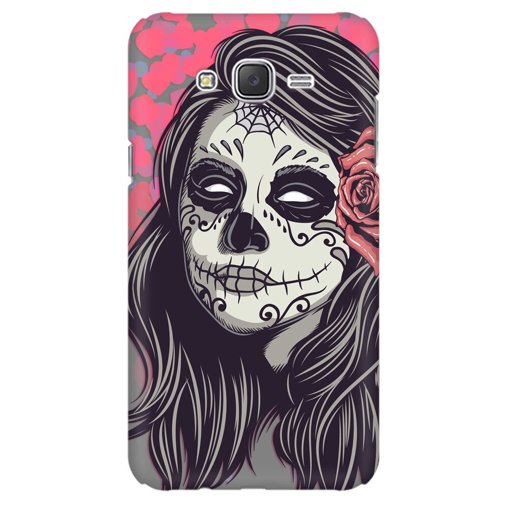 Husa silicon pentru Samsung Galaxy J1 Ace, Mexican Girl Skull