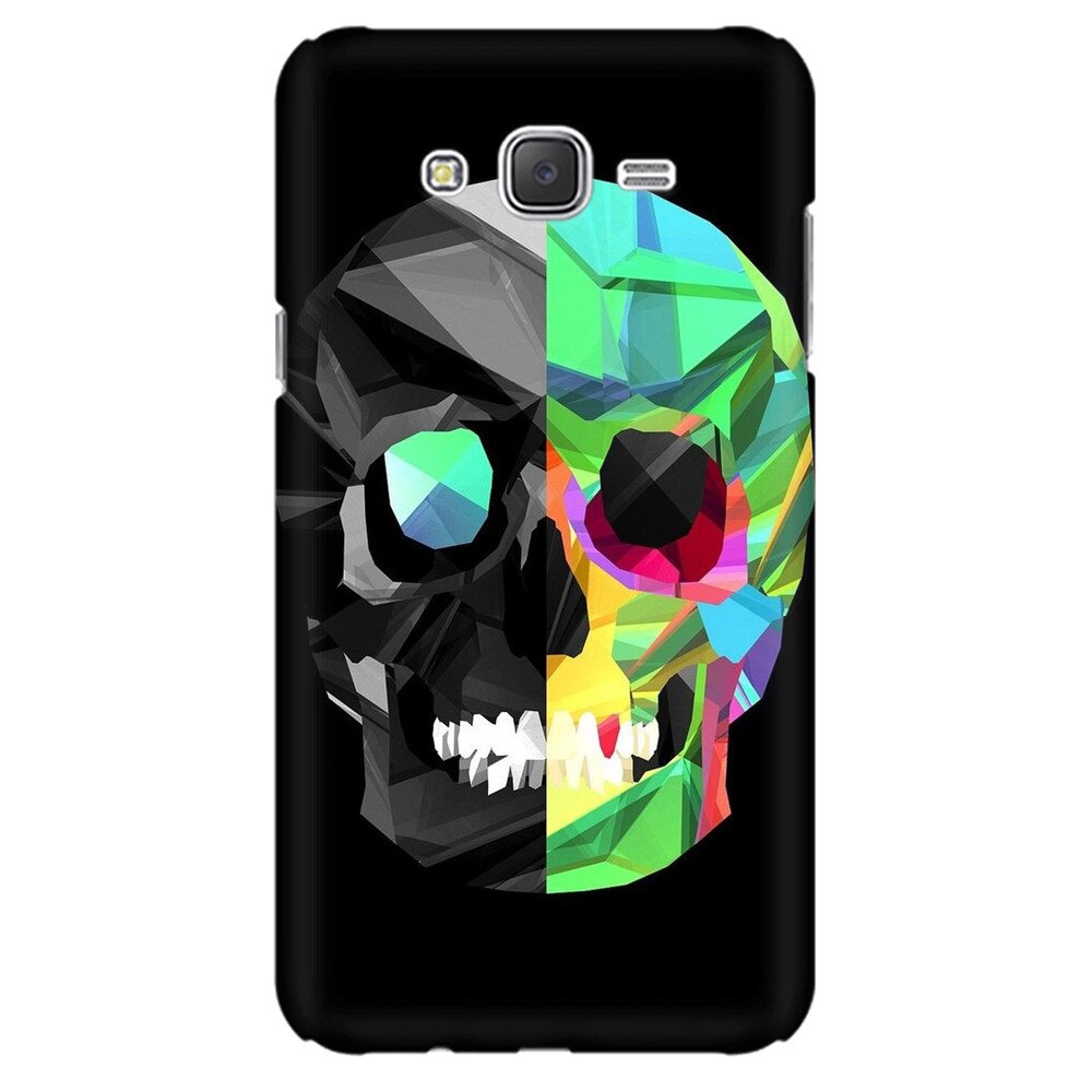 Husa silicon pentru Samsung Galaxy J1, Colorful Skull