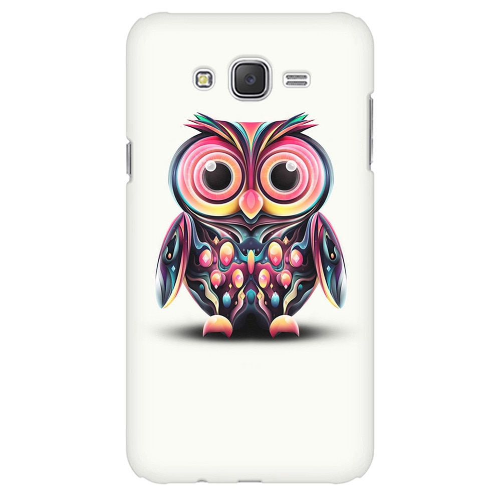 Husa silicon pentru Samsung Galaxy J1 2016, Colorful Owl Illustration