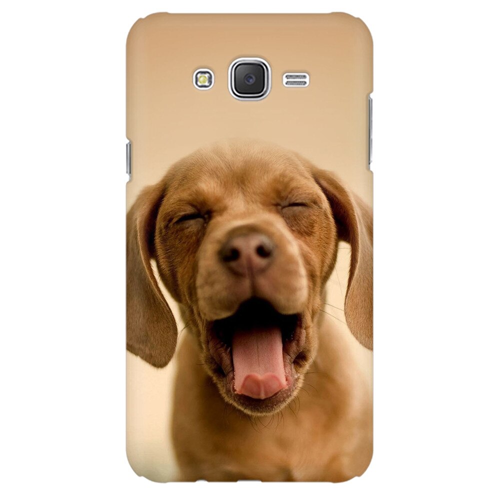 Husa silicon pentru Samsung Galaxy J1 2016, Cute Yawning Puppy
