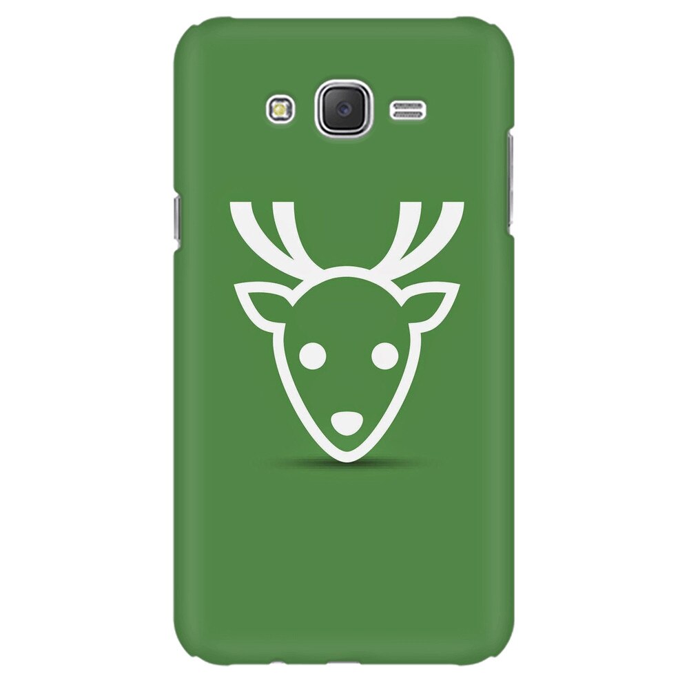 Husa silicon pentru Samsung Galaxy J1 Ace, Minimal Reindeer Illustration Green