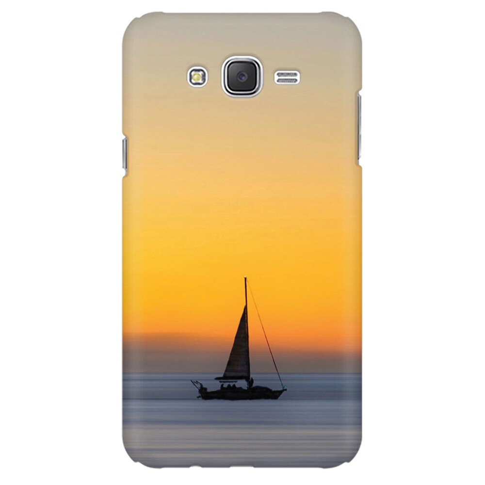 Husa silicon pentru Samsung Galaxy J1 Ace, Wind Sail Boat Ocean Sunset
